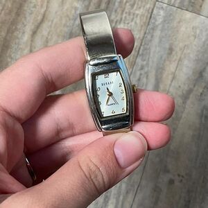 Decade Wrist Watch Vintage Women's Silver and Gold Mother of Pearl